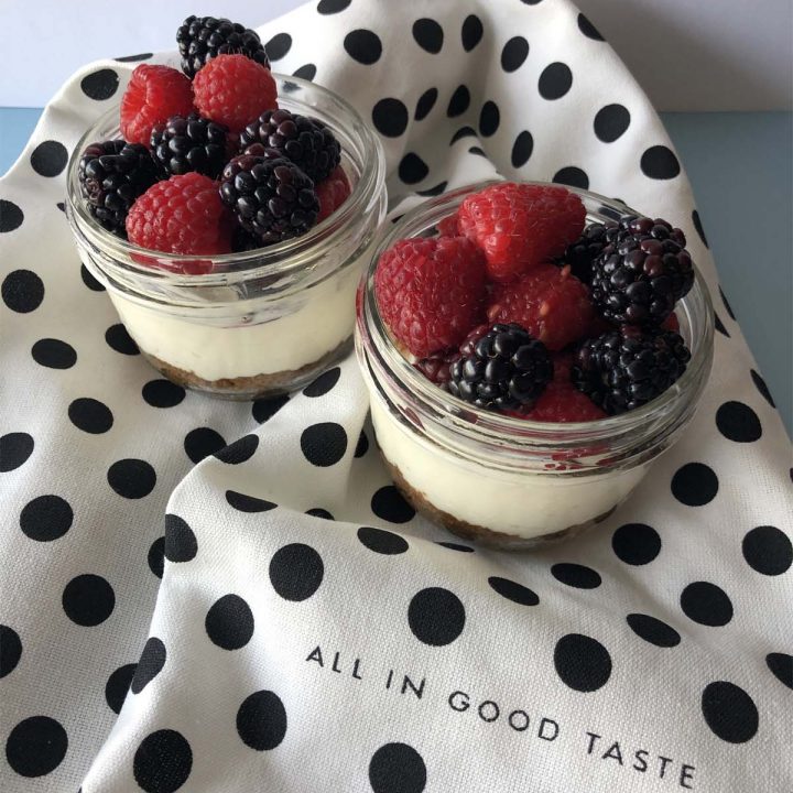 No Bake Cheesecake Mousse with Ginger Snap Crust