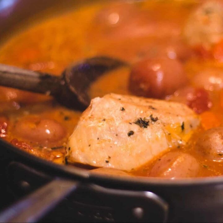 French Inspired Chicken Stew In a Skiller