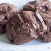 Fudgy chocolate chip cookies