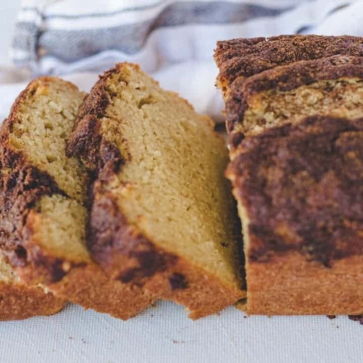 loaf of partially sliced breakfast bread