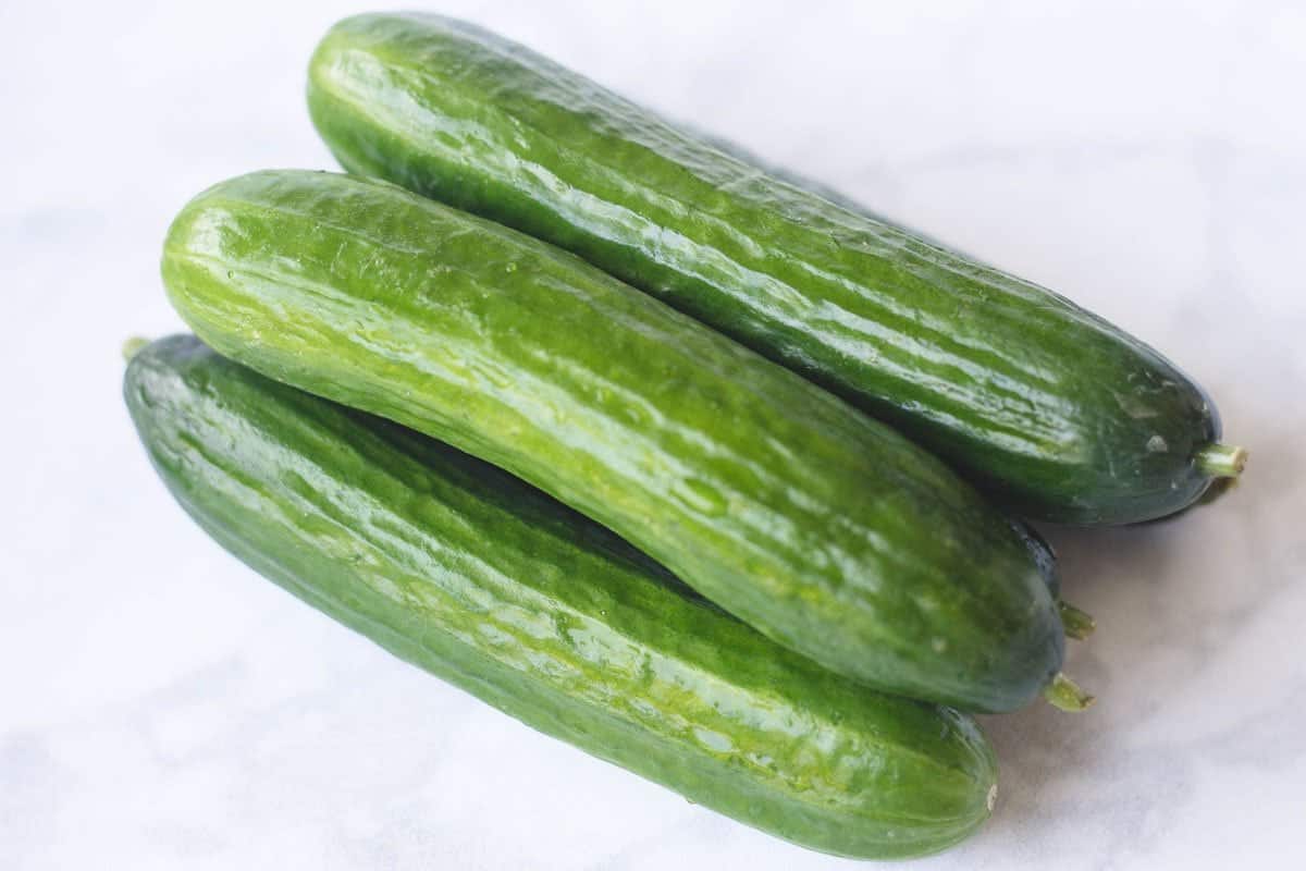 stack of cucumbers.