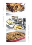 Collage of steps to make small batch banana bread