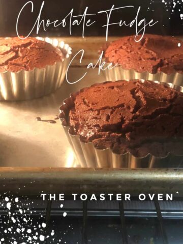 Fudge Cake in the toaster oven