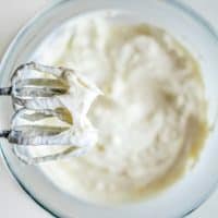 fresh whipped cream in bowl