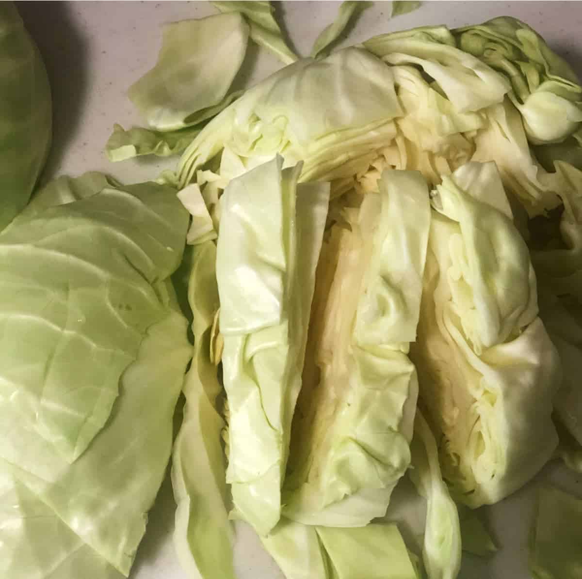 sliced cabbage.