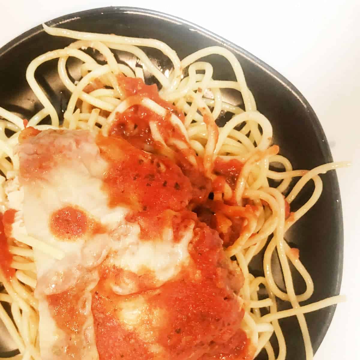 chicken parm over pasta