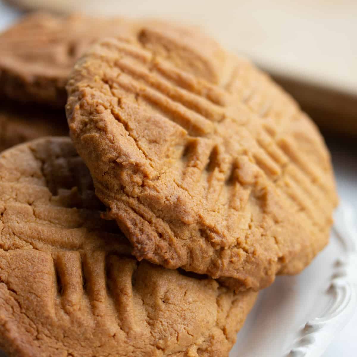 Old Fashioned Peanut Butter Cookies (Criss Cross Pattern)