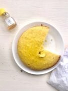 old fashioned cornbread on white plate