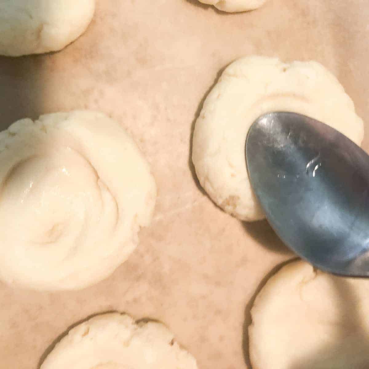 lemon curd thumbprint cookie dough.