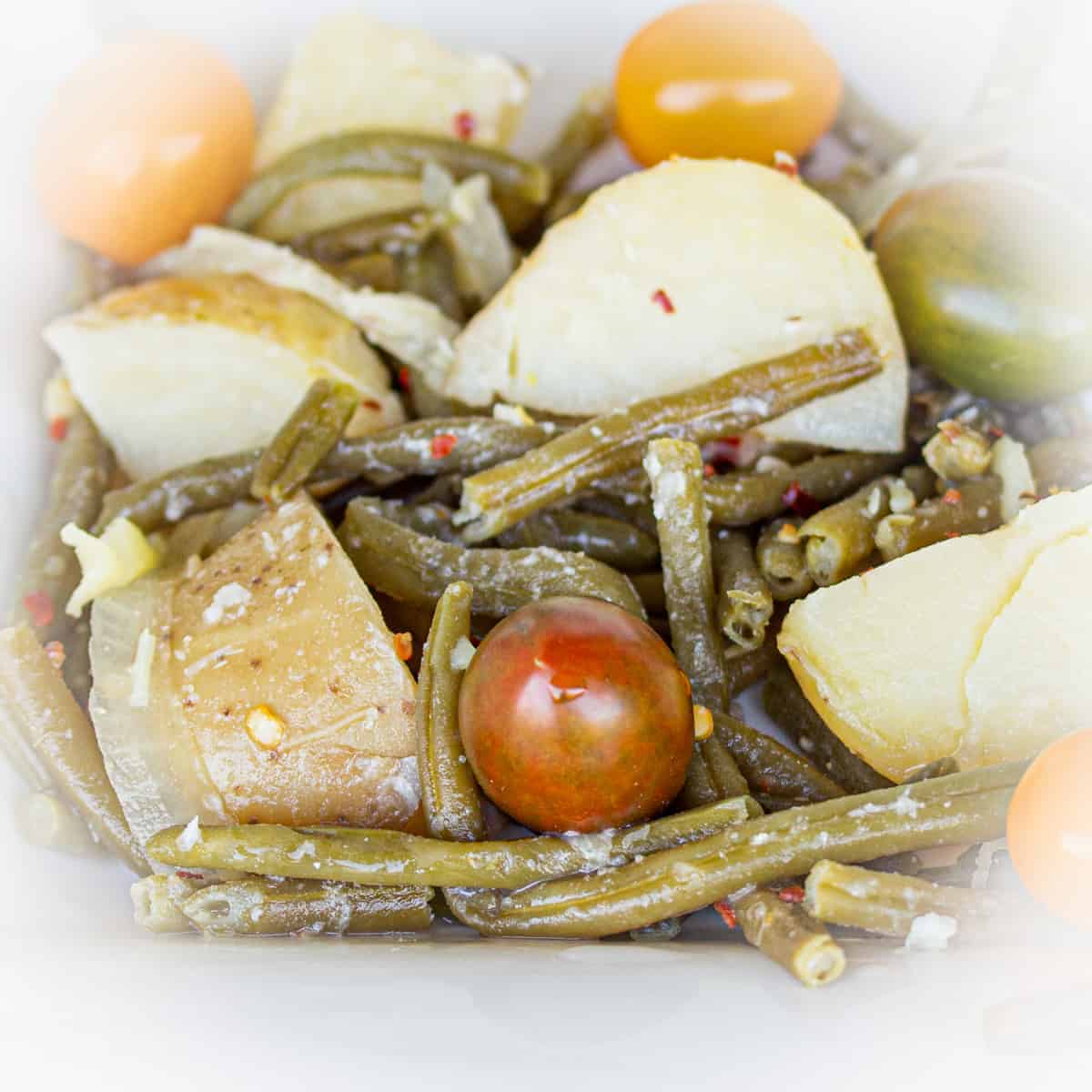 2 Quart Slow Cooker Green Beans And Potatoes Recipe   Green Beans And Potatoes Plated 22 