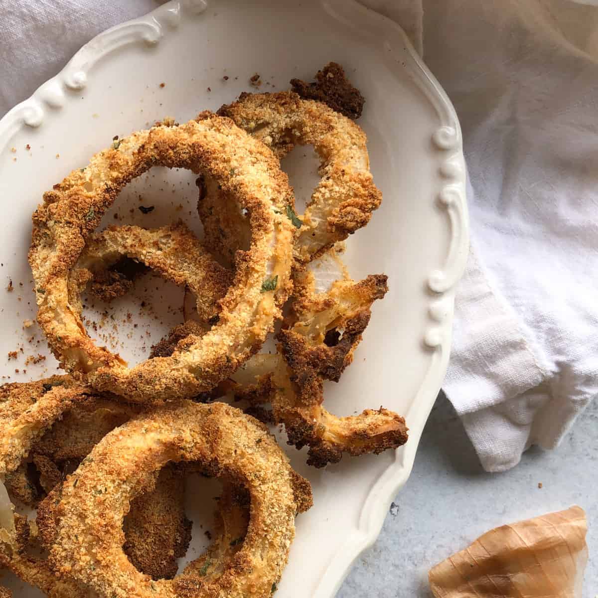 Crispy Oven-Baked Onion Rings for One