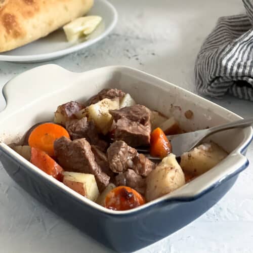 Mini baked beef stew casserole