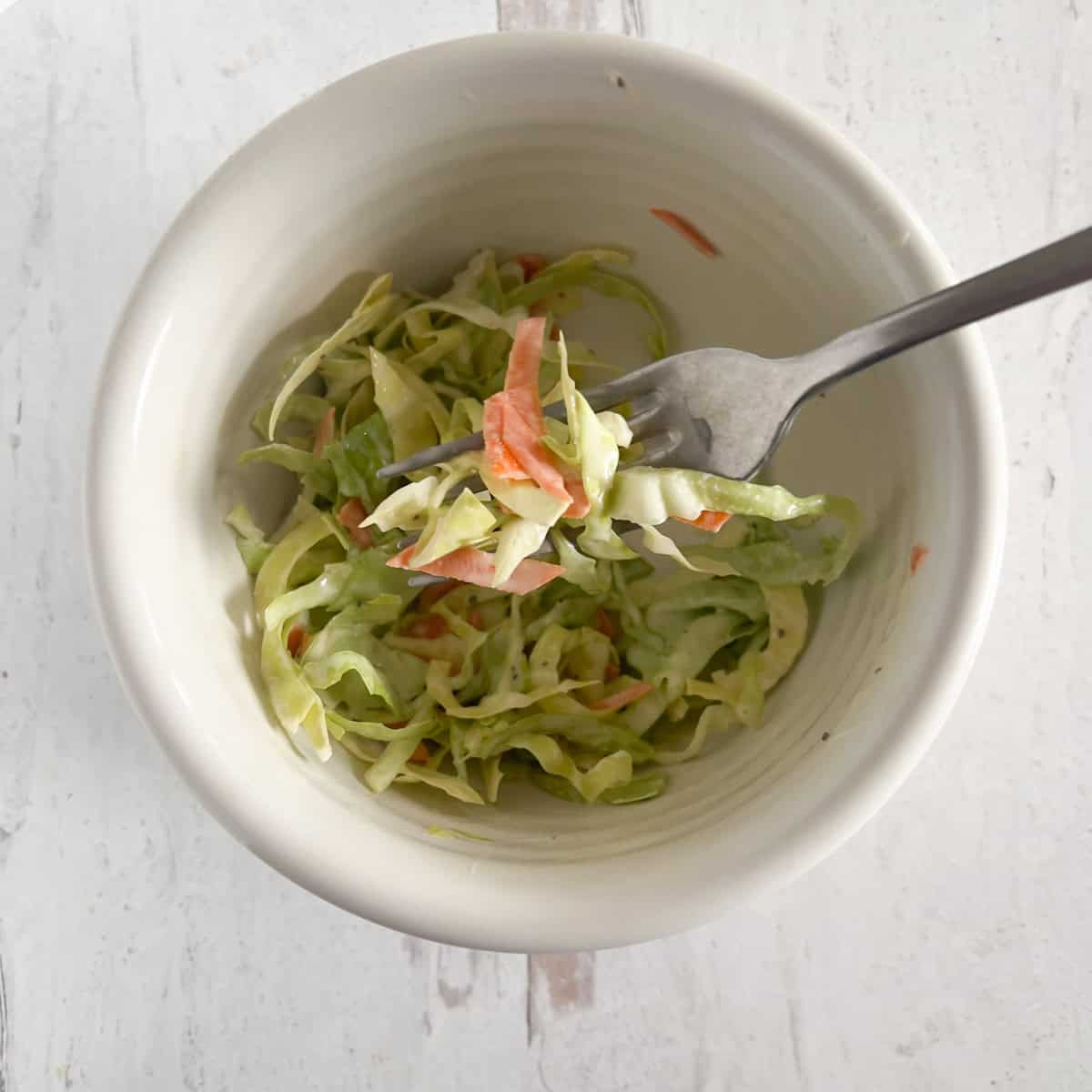 Easy Coleslaw Recipe for One - A Weekend Cook