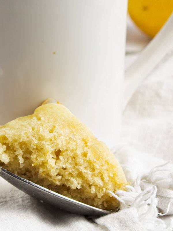 Olive Oil Lemon Mug Cake