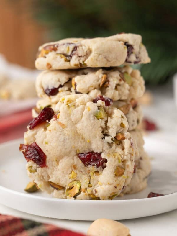 Cranberry Shortbread Cookies with Pistachio