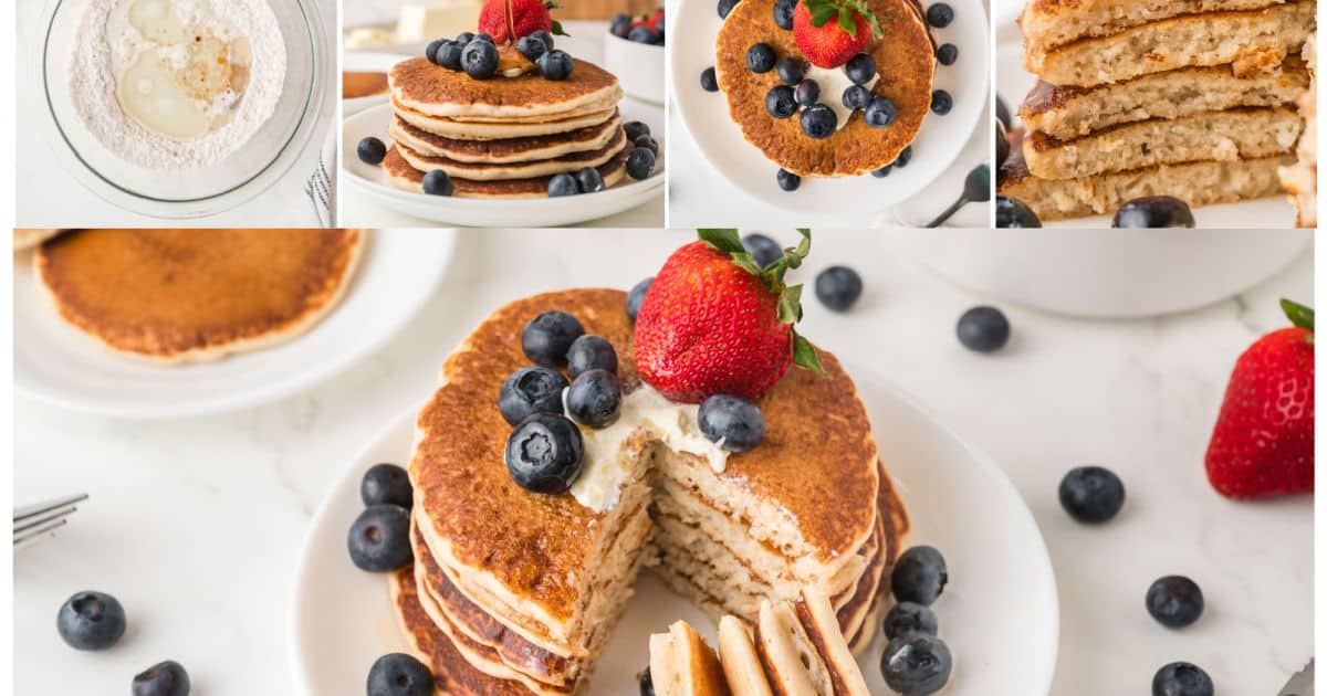 Image showcasing Basic Small Batch Pancake Recipe (No Egg) • A Weekend Cook®
