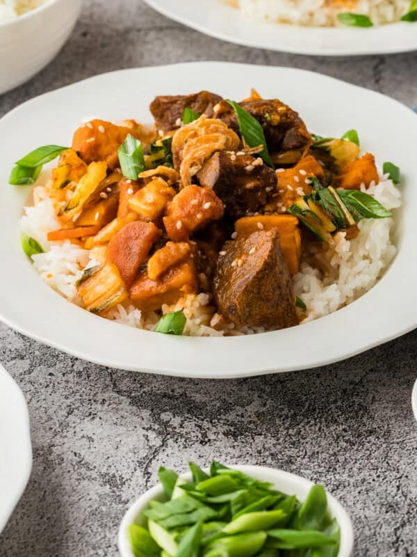 Small Slow Cooker Korean Beef and Sweet Potato