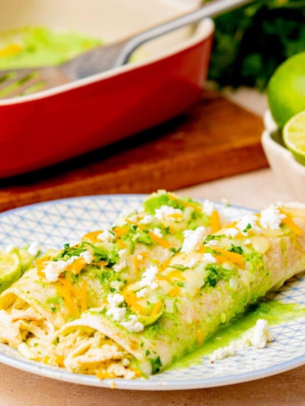 Easy Enchiladas Verde for One (5-Ingredients)