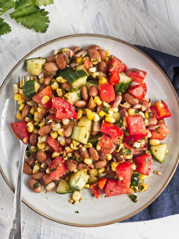 Roasted Corn Salad with Pinto Beans