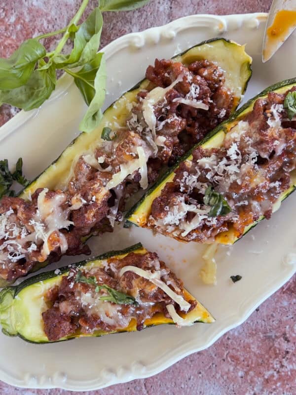 Dinner for One: Stuffed Zucchini Boats