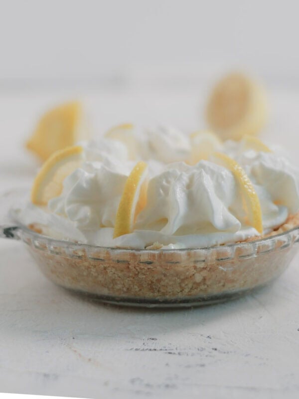 Small No-Bake Lemon Cheesecake in a 6-Inch Pie Plate